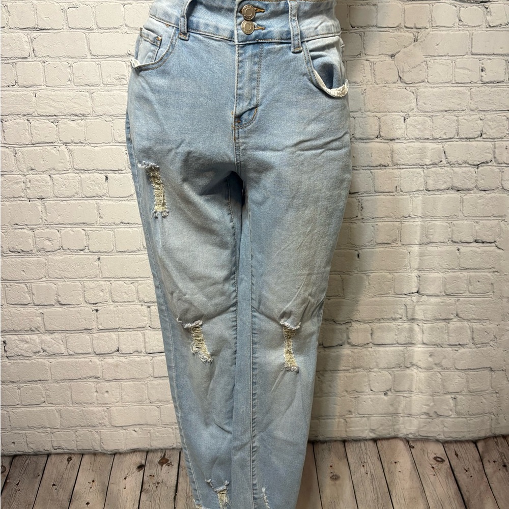 Trendy Light Blue Boyfriend Jeans